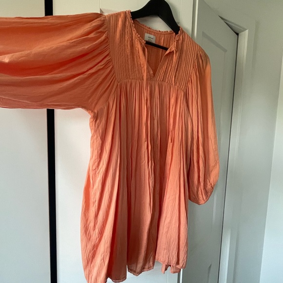 WILFRED long sleeved peach summer dress. Size Small - Picture 2 of 2